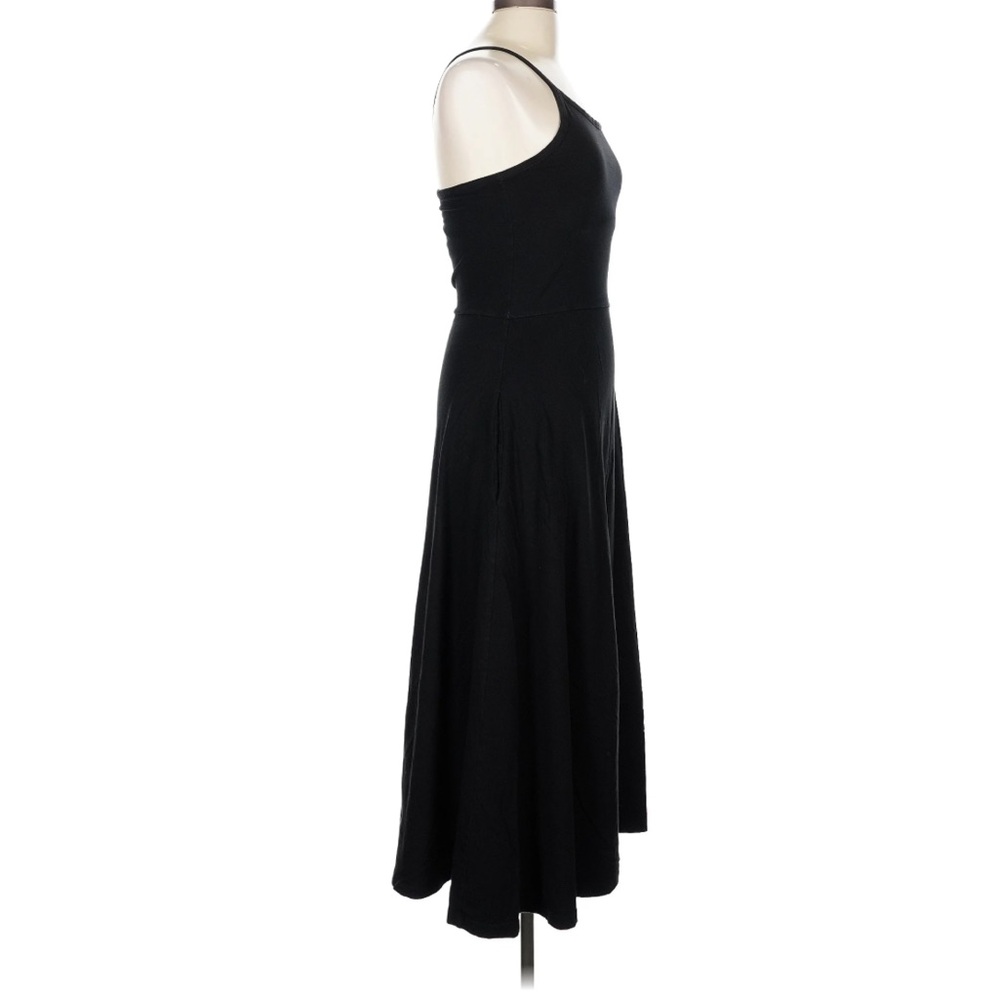Pact Black Shelf Bra Fit & Flare Organic Stretch Midi Dress Small - Picture 6 of 11